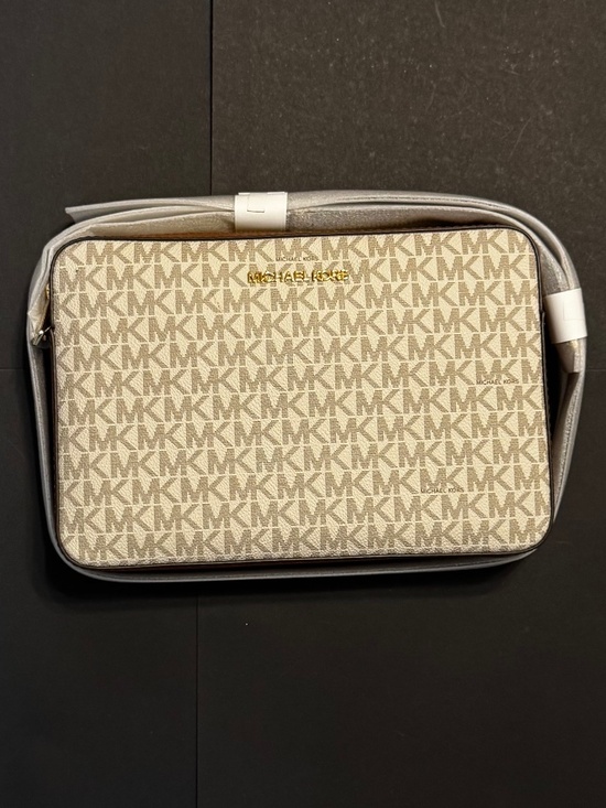 MICHAEL Michael Kors Handbags - MK LG EW Crossbody Bag with Printed Logo, Vanilla. NEW with Tags.
